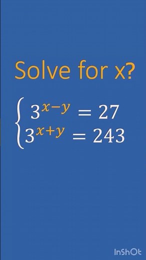 Solving a System of Exponential Equations. #shorts #maths