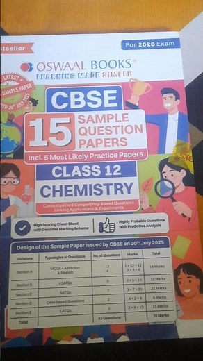 CBSE Class 12 Sample Paper for 2025-26 PCB #CBSE #class12th #95+