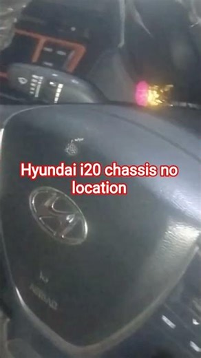 Hyundai i20 chassis number location