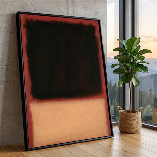 Mark Rothko – No.14 (1960) Canvas Print | Black and Peach Color Field Painting | Abstract Modern Wall Art | Museum Style Canvas - Etsy