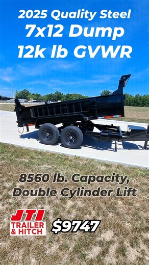 JTI, Inc. on Instagram: "Check out the 2025 Quality Steel 7x12 Dump #trailer with dual cylinder hydraulic lift, two-way spreader-barn door gate, tarp and more. See full details, photos and more at https://www.jtiinc.com/New-Inventory-2025-Quality-Steel-Cargo-Trailer-7-x12-Dump-Trailer-12k-Dual-Cylinder-Lift-JTI-Inc-17462916?ref=list . #trailersforsale JTI is Northeast Ohio's place for new and used trailer sales, parts, repairs and snowplows! Visit us at JTIinc.com or stop by if you're around Bed