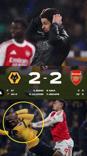 How Arsenal Are About To Bottle The League 😳 From 2 - 0 Against Wolves To 2 - 2 😂 #arsenalwolves