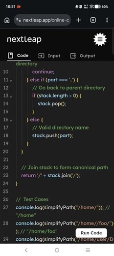Simplify Unix Path JavaScript | LeetCode Canonical Path Problem Full Solution