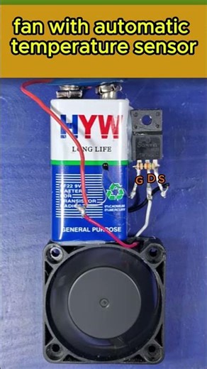 fan with automatic temperature sensor #experiment #circuit #sensor
