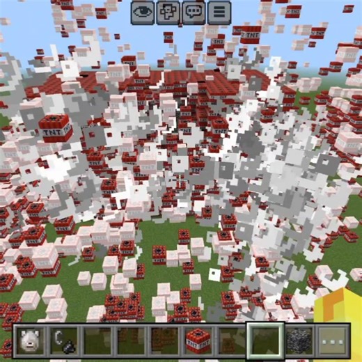 TNT explosion crash my phone 😭#minecraft #shorts