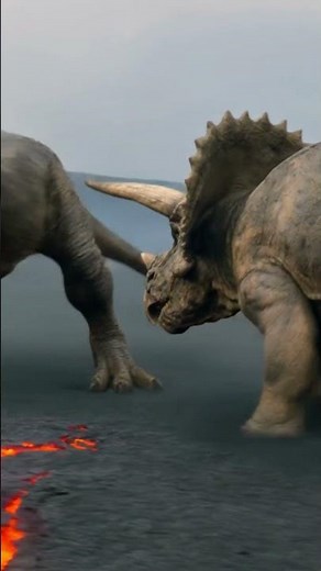 T-Rex vs Triceratops… this got brutal 😳