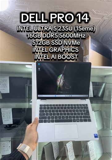 نقدم لكم DELL LATITUDE PRO 14 PRESQUE JAMAIS UTILISÉ Configuration : • Processeur : INTEL 5 ULTRA 225U (15TH) 12 CŒURS 14 THREADS 12 Mo de cache, jusqu'à 4,90 GHz • RAM : 16GB DDR5 5600MHz • Stockage : 512GB PCle NVMe SSD GEN 4 • Ecran : 14,1 FULLHD IPS • Carte Graphique : INTEL ® GRAPHICS •NPU : INTEL AI BOOST • Clavier : QWERTY LUMINEUX • Interfaces : USB 3.0 / HDMI / TYPE C / RJ45 • Wi-Fi 6 Bluetooth webcam FACE ID LECTEUR D'EMPREINTE • System d’exploitation : Windows 11 Original • ETAT DE BA