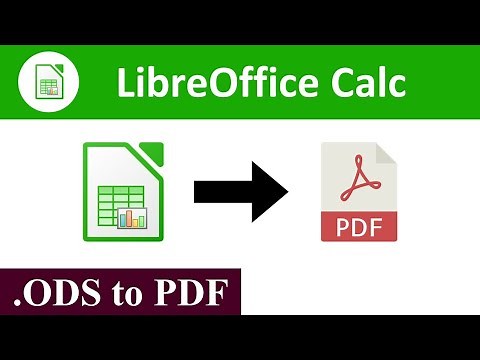 How to Convert calc file into PDF in libreoffice calc | calc to PDF Convert