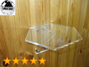 Wall Clear Acrylic Plexi-glass Lucite Hexagon Shelf With Acrylic Bracket - Etsy