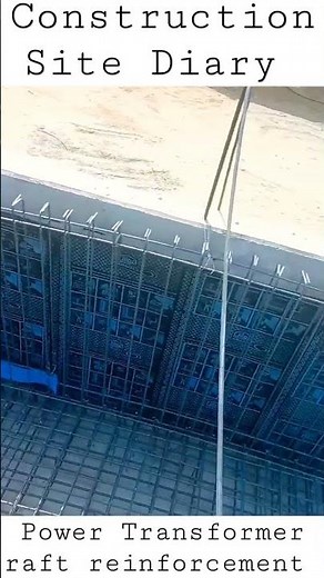 Substation power transformer Foundation Raft reinforcement. #construction #civilguruji #engineer