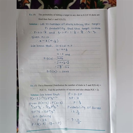 Class 12th Math Practical No 16. Binomial Distributions Answers !!