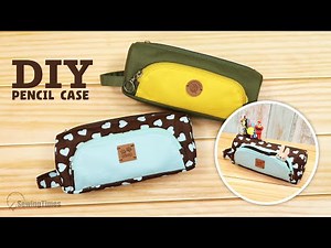 Make Your Own Stylish Pencil Case DIY 🐶 Round zipper pocket sewing tutorial