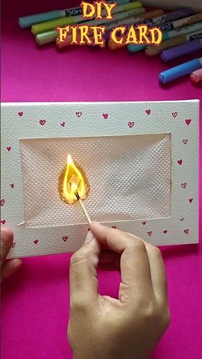 DIY suprise fire card | #diy #birthday #crafts #handmade #cute