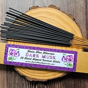 Dark Musk Hand Dipped Incense | Incense Sticks | Pack of 20 - Etsy