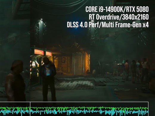 【中英字幕机翻 】DLSS4延迟如何?数毛社抢先看《赛博朋克 2077》RT Overdrive 上的超分辨率 + 多帧生成！
