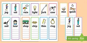 Phase 3 Phonics Rhyming String Cards