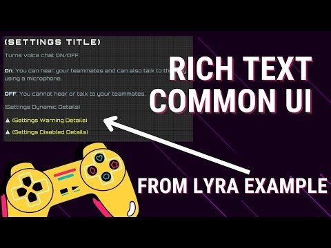 Using Common Rich Text in Unreal Engine