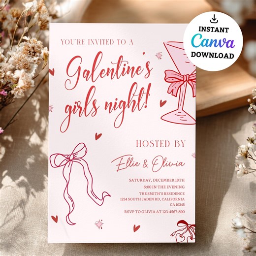 Galentine's Day-uitnodiging digitaal, Galentines-feest, Galentine's Day-uitnodiging grappig, bewerkbare Galentine-uitnodiging, Galentine-feestuitnodiging - Etsy Nederland