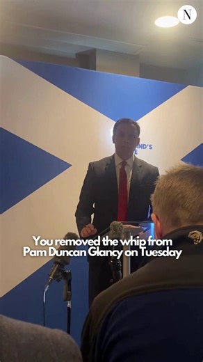 The National on Instagram: "We asked Anas Sarwar about the strange timing of Pam Duncan Glancy having the whip removed - and his response was to attack our reporter, accusing her of using a 'script' #ukpolitics #labour"