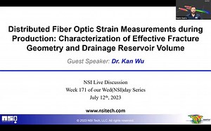 Wed(NSI)day - 7/12/23 - Fiber Optic Strain during Production: Effective Fracture Geometry and DRV