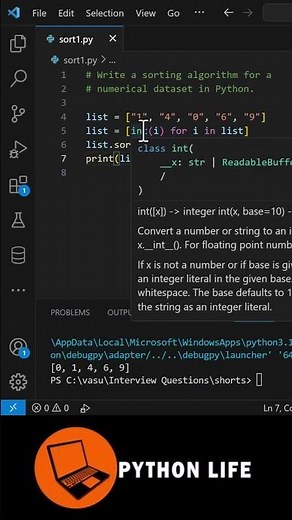 Sorting Algorithm in Python | Python for Beginners in Telugu