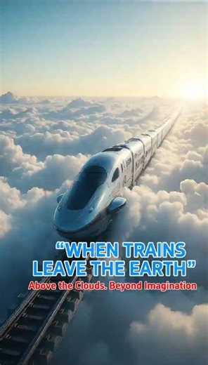 When Trains Start Flying 🚄☁️ Jet Train Above the Clouds #shorts #aianimation #train