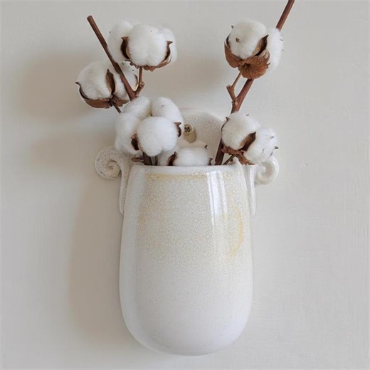 Wall Mounted Ceramic Vases: Pottery Planters and Flower Pots for Wall Decor - Etsy