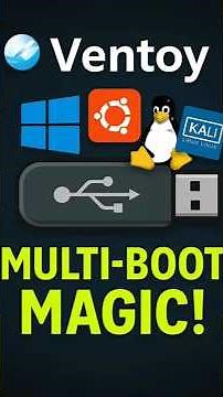 Simplest way to make multi bootable usb #ventoy #pc #linux #windows