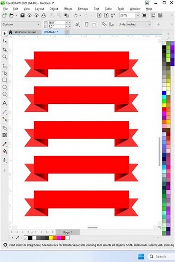 Coreldraw Tutorial - Basic Ribbon Design For More Tips