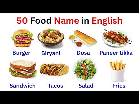 50 Food Name with Examples | Learn English Food Vocabulary | Fun Way to Learn English