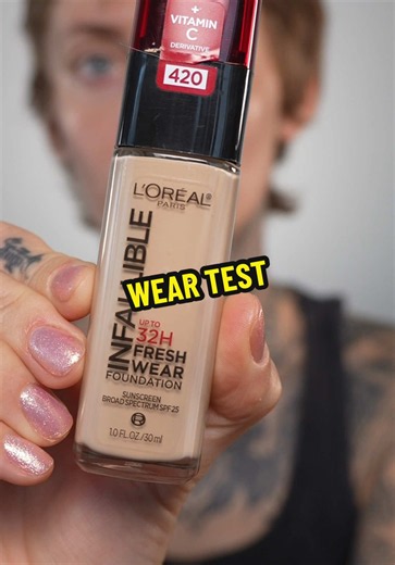 Wear testing @L’Oréal Paris Infalliable Foundation 🫡 . #makeup #foundation #loreal #affordablemakeup #weartest