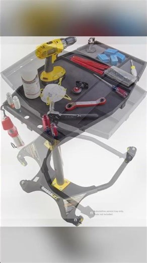 Rolling Automotive Service Tray, 1 Pack , Black