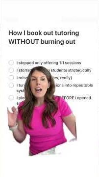 How To Make More Money Tutoring Without More Hours (Stop 1:1 Burnout)