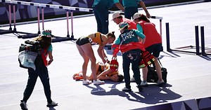 Leichtathletik bei Olympia - Siebenkampf: Sophie Weißenberg verletzt sich beim Einlaufen vor dem ersten Wettkampf
