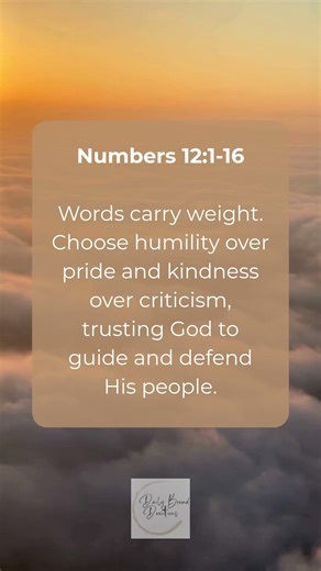 Numbers 12:1-16 #dailydevotion #quotes #bibleverse #faithjourney #biblechapter #christianinspiration