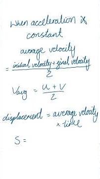 Deriving suvat Part 2 - s = (u+v)t/2
