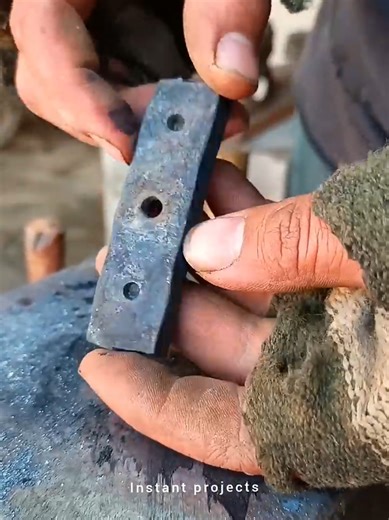 Rusty bearing piece turned into a Blacksmith Tool