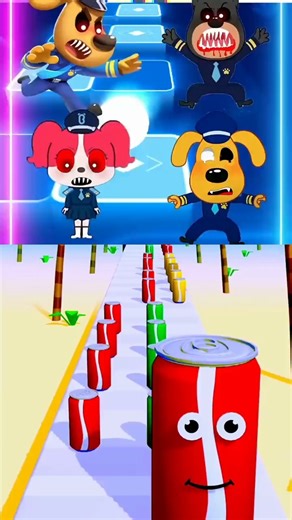 SHERIFF LABRADOR EXE vs DOBIE EXE vs SHERIFF PAPILLON EXE x Coffin Dance |Tiles Hop #tileshop