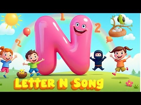 Letter N Song for Kids | Ninja, Numbers & Nest Fun
