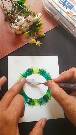 DIY Christmas Wreath Card at Home | Easy Paper Craft for Christmas#holidaycraft#christmasideas