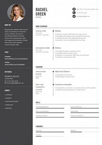 Entry-Level Waiter Resume Sample Guide 2024: Free Examples
