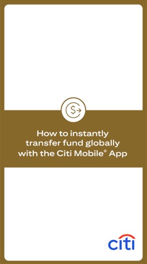 Need to send money overseas? Whether it’s to send money to family or friends, pay tuition fees, or invest abroad, you can now do it instantly with the Overseas Transfer feature on the Citi Mobile® App. You can now transfer British Pounds (GBP) to the United Kingdom (UK), Indian Rupees (INR) to India, and Thai Baht (THB) to Thailand. Explore Citibank's Instant Overseas Transfer here: https://www.citibank.com.sg/CBIPS | Citi Singapore