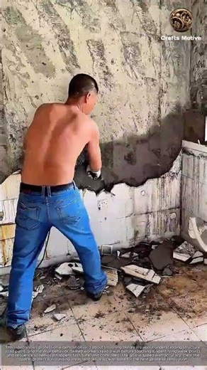 Demolition Worker's Secret Skill Watch This Wall Get Obliterated: Fast and Efficient Renovation Demo