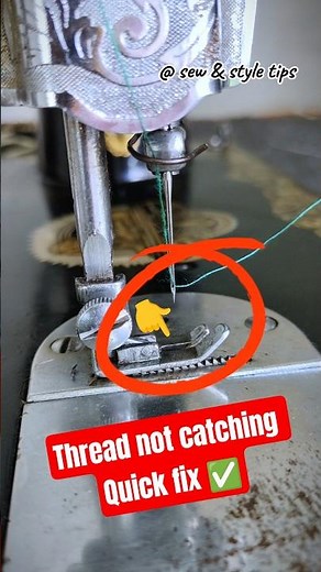Thread not catching from bobbin compartment ? Quick fix ✅ #ussewtips #silaimachine #repair #tailor