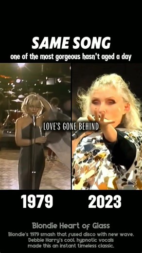 Blondie- one of the most gorgeous hasn't aged 1979vs2023 #blondie #heartofglass #nostalgic #70smusic