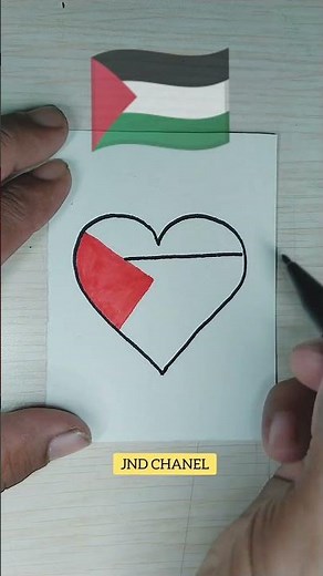 Menggambar bendera palestina 🇵🇸
