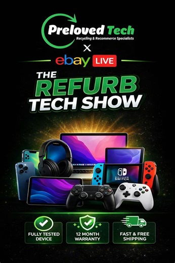 Premium Refurb Tech: Phones, Laptops, Tablets, Gaming, Accessories + More | eBay Live Video