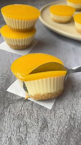 Mini cheesecake de mango sin horno 😲 lista de ingredientes en comentarios | Sarale Recetas