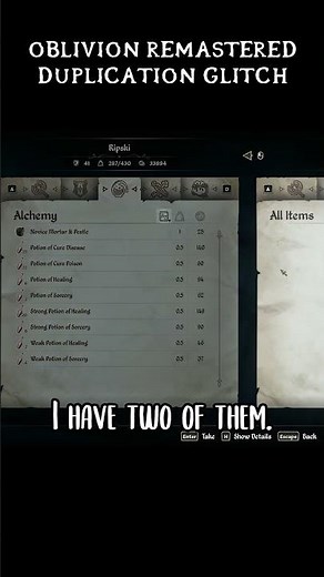 (PC) Dupe glitch oblivion remastered 2025 guide (keyboard and mouse) | Elder Scrolls IV