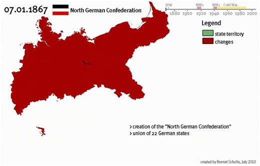 Territorial evolution of Germany from 1867 to 1991